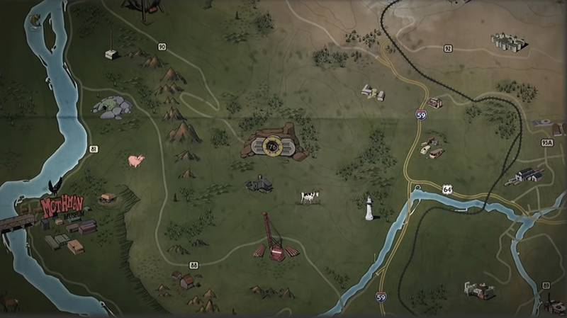 Локации Fallout 76: регионы, города, достопримечательности Локации Fallout 76: регионы, города, достопримечательности