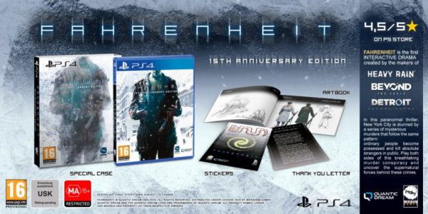Fahrenheit выпустят на PlayStation 4 в юбилейном коробочном издании — WorldGameNews Fahrenheit выпустят на PlayStation 4 в юбилейном коробочном издании — WorldGameNews