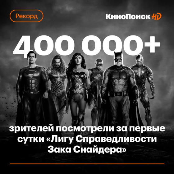 «Лига справедливости» Зака Снайдера показала лучший старт на «КиноПоиске» — WorldGameNews «Лига справедливости» Зака Снайдера показала лучший старт на «КиноПоиске» — WorldGameNews
