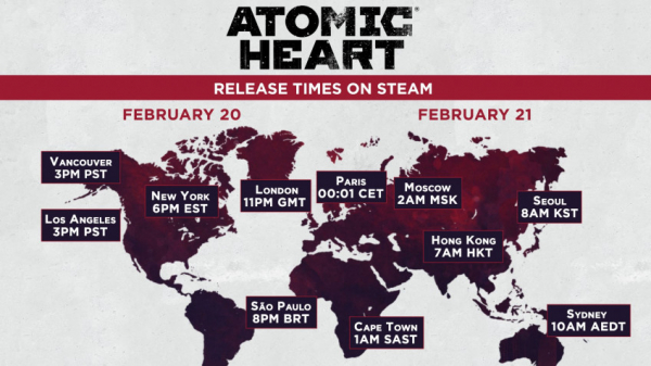 Назвали точное время релиза Atomic Heart — WorldGameNews Назвали точное время релиза Atomic Heart — WorldGameNews