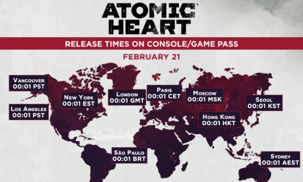 Назвали точное время релиза Atomic Heart — WorldGameNews Назвали точное время релиза Atomic Heart — WorldGameNews