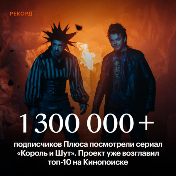Сериал «Король и Шут» посмотрели уже больше 1 млн 300 тыс зрителей «Кинопоиска» — WorldGameNews Сериал «Король и Шут» посмотрели уже больше 1 млн 300 тыс зрителей «Кинопоиска» — WorldGameNews