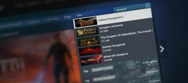 В поиске магазина Steam появились разнообразные метки и проверка на опечатки — WorldGameNews В поиске магазина Steam появились разнообразные метки и проверка на опечатки — WorldGameNews