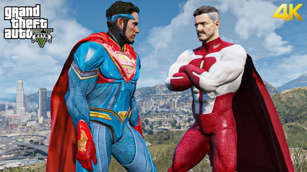 В GTA 5 устроили супергеройскую битву Омни-мэна против Супермена В GTA 5 устроили супергеройскую битву Омни-мэна против Супермена