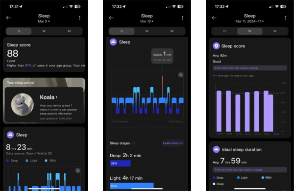 Обзор Xiaomi Watch S3: умных часов с большим AMOLED-экраном и съёмным безелем Интерфейс приложения от Xiaomi