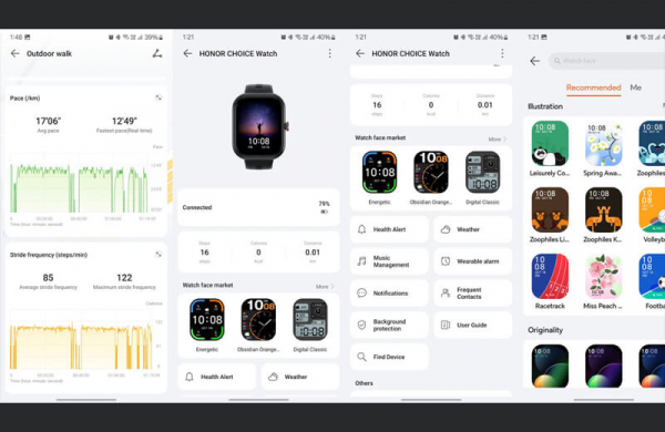 Обзор Honor Choice Watch: бюджетные смарт-часов для спорта и мониторинга сна Интерфейс приложения на Android