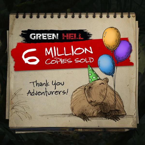 Cимулятор выживания Green Hell продался тиражом свыше 6 млн копий Cимулятор выживания Green Hell продался тиражом свыше 6 млн копий