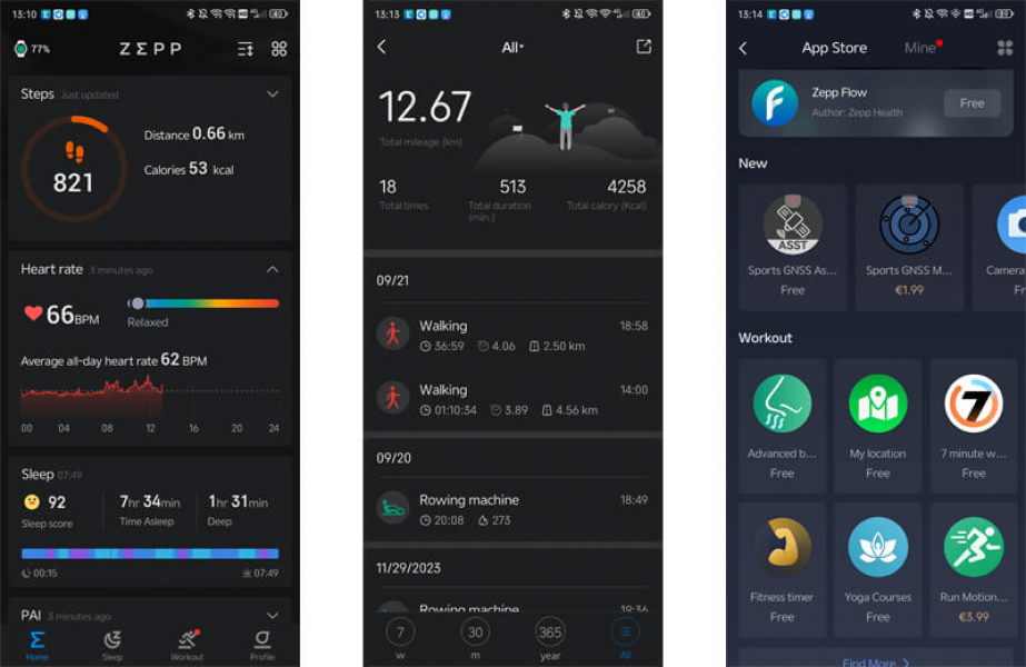 Обзор Amazfit T-Rex 3: очень надёжных умных часов для любителей экстрима Интерфейс приложения